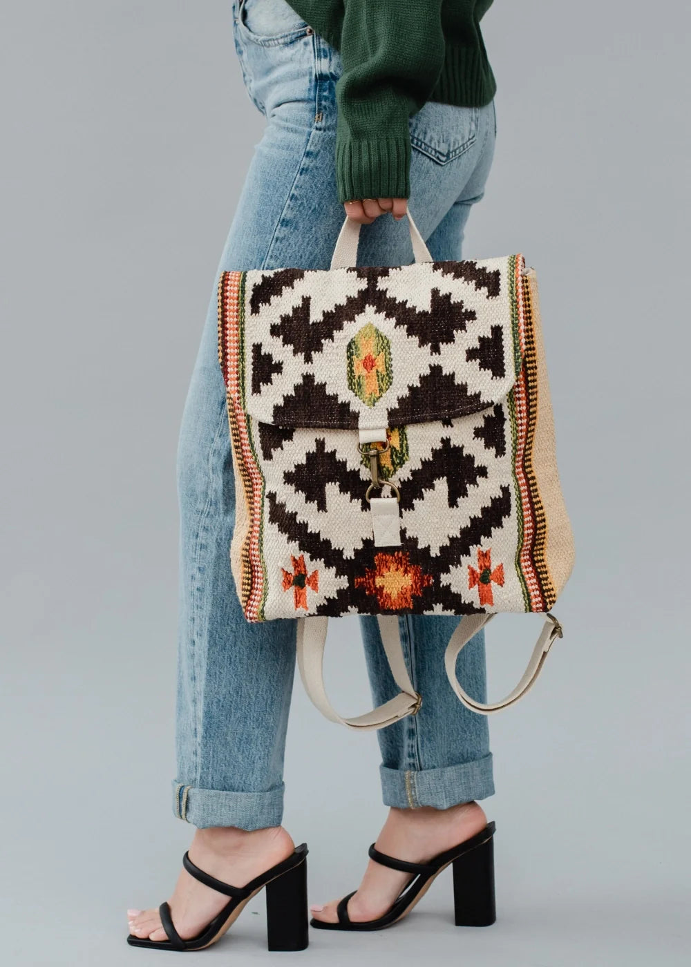 Tan & Brown Aztec Backpack
