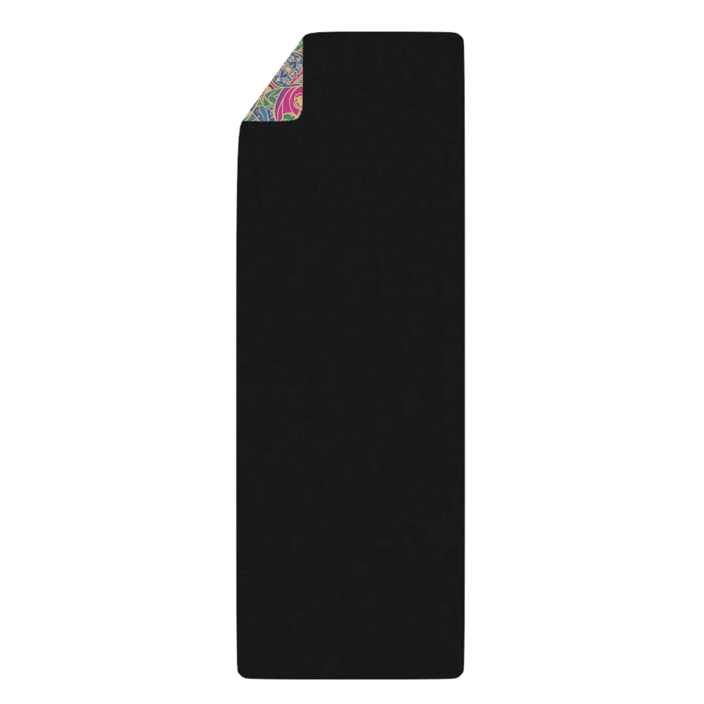 Vibrant Floral Rubber Yoga Mat - Pink Teal Mandala - Dipaliz